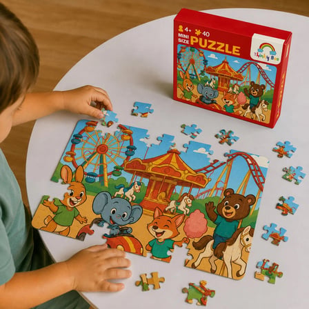 Lunapark Mini Puzzle 40 Parça 3-7 Yaş Eğitici Çocuk Puzzle Yapboz