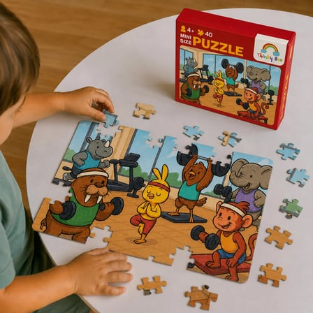 Spor Takımı Mini Puzzle 40 Parça 3-7 Yaş Eğitici Çocuk Puzzle Yapboz