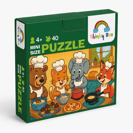 Aşçılık Okulu Mini Puzzle 40 Parça 3-7 Yaş Eğitici Çocuk Puzzle Yapboz