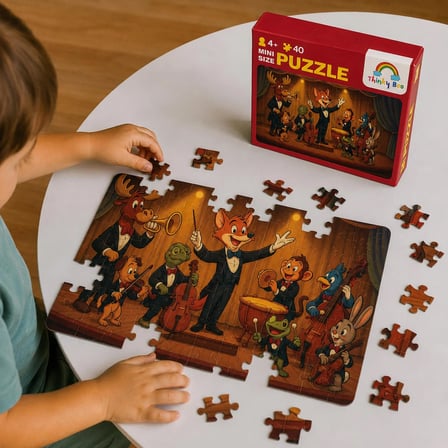 Orkestra Mini Puzzle 40 Parça 3-7 Yaş Eğitici Çocuk Puzzle Yapboz