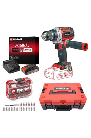 Einhell TP-CD 18/60 Li BL Akülü Vidalama Seti 2,5 Ah Akü ve Şarj Cihazı, 32 Parça Uç Seti ve Çanta