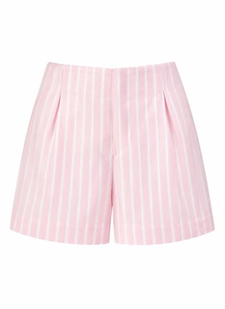 Collare Pembe Kadın Çizgili %100 Pamuk Şort WS260490