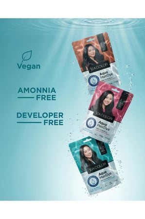 Sea Color Aqua Hair Dye Vegan & Amonyaksız Su İle Aktive Edilen Kalıcı Saç Boyası Toz 3.0 Koyu Kahve