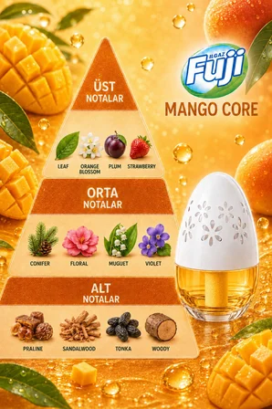 Ilgaz Fuji Mango Kokulu Araç, WC, Oda ve Ortam Kokusu 100 ml | Mango Core Kalıcı Kavanoz Koku