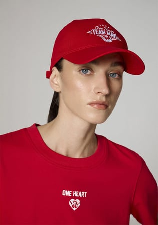 Team Mavi Futbol Koleksiyonu Baskılı Kırmızı Tişört 1620329-70477