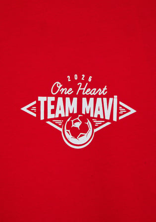 Team Mavi Futbol Koleksiyonu Baskılı Kırmızı Tişört 0620252-70477