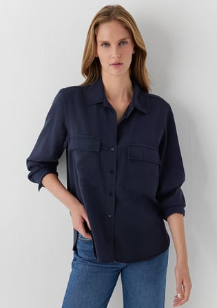 (Tencel TM) Lyocell Lacivert Gömlek 1220415-82318