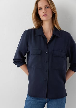 (Tencel TM) Lyocell Lacivert Gömlek 1220415-82318