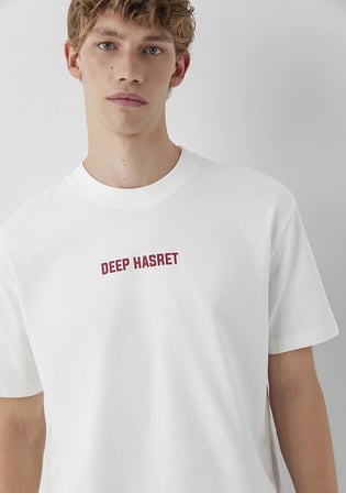 Deep Hasret Baskılı Beyaz Tişört 0620269-70057