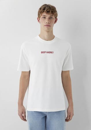 Deep Hasret Baskılı Beyaz Tişört 0620269-70057