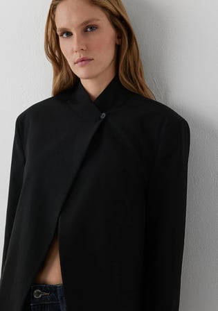 Yün Karışımlı Siyah Blazer 1120332-900