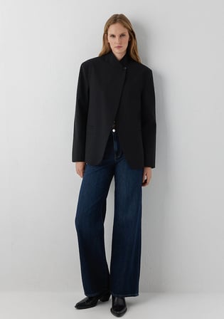 Yün Karışımlı Siyah Blazer 1120332-900