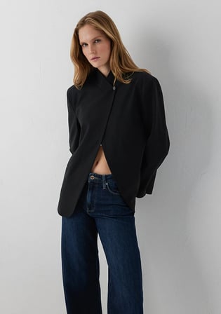 Yün Karışımlı Siyah Blazer 1120332-900