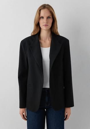 Yün Karışımlı Siyah Blazer 1120332-900