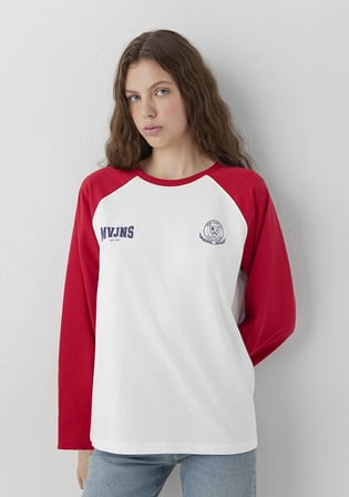 MVJNS Baskılı Ekru Tişört 1620095-70057