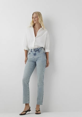 New york Iconic Taşlı Indigo Mavisi Jean Pantolon 101441-A7446