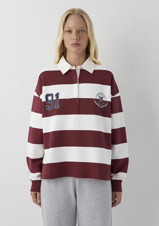 Baskılı Kırmızı Sweatshirt 1S20017-A6891