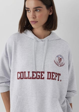 Baskılı Gri Sweatshirt 1S20021-80196