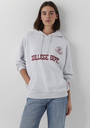 Baskılı Gri Sweatshirt 1S20021-80196