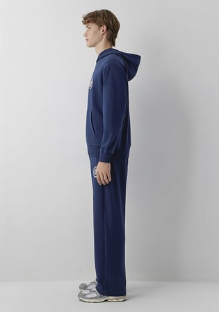 Mavi Logo Baskılı Kapüşonlu Fermuarlı Lacivert Sweatshirt 0S10682-82318