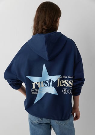 Kapüşonlu Lacivert Sweatshirt 1S20106-70487