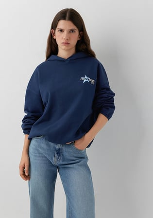 Kapüşonlu Lacivert Sweatshirt 1S20106-70487