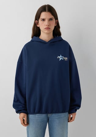Kapüşonlu Lacivert Sweatshirt 1S20106-70487