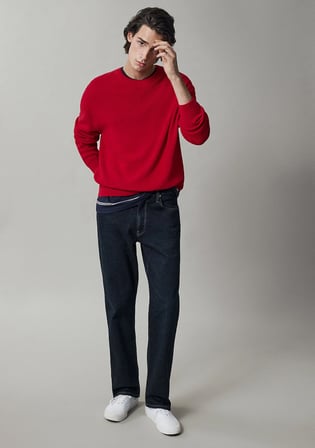Marlon Classic Denim Rinse Gabardin Pantolon 0019166-A4187