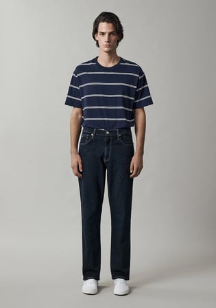 Marlon Classic Denim Rinse Gabardin Pantolon 0019166-A4187