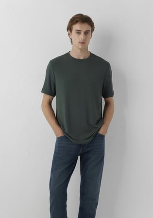 Yeşil Basic Tişört 0620096-71602