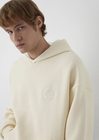 Mavi Logo Kapüşonlu Bej Sweatshirt 0S20036-70072