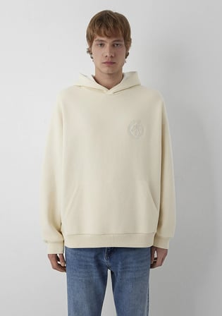Mavi Logo Kapüşonlu Bej Sweatshirt 0S20036-70072
