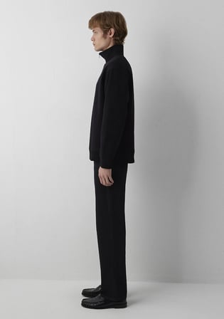 Yarı Fermuarlı Siyah Sweatshirt 0S20105-900