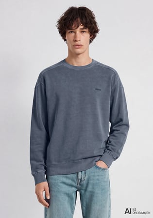 Mavi Logo Baskılı Antrasit Sweatshirt 0S20035-80776