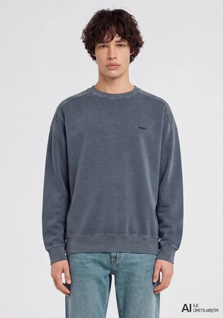 Mavi Logo Baskılı Antrasit Sweatshirt 0S20035-80776