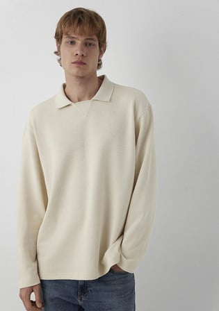 Bej Polo Sweatshirt 0S20028-70072