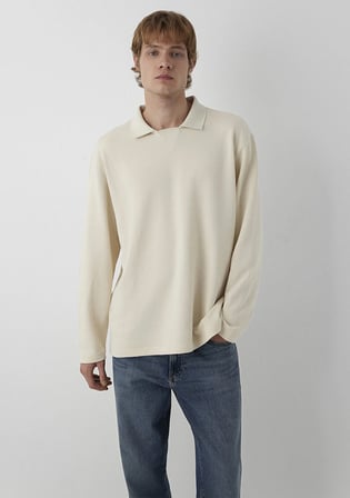 Bej Polo Sweatshirt 0S20028-70072