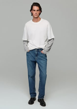 174 90lar Classic Indigo Mavisi Jean Pantolon 0021201-A6388
