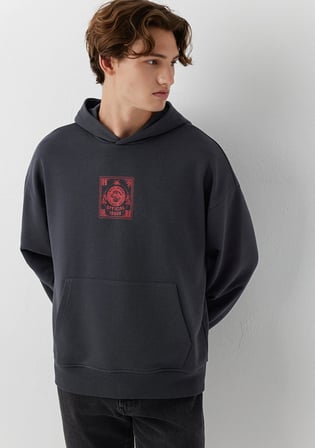Kapüşonlu Antrasit Sweatshirt 0S20136-70087