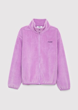 Fermuarlı Mor Polar Sweatshirt 7S20017-82955
