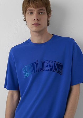 Mavi Jeans Baskılı Mavi Tişört 0620349-70896
