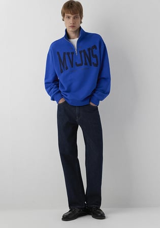 MVJNS Baskılı Mavi Sweatshirt 0S20213-70896