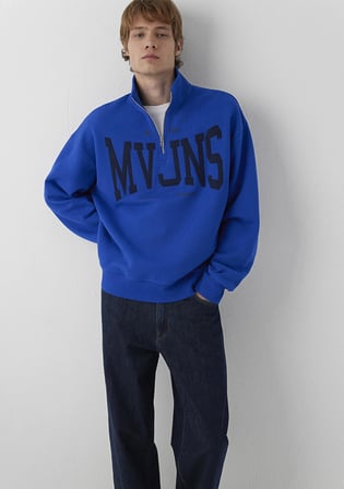 MVJNS Baskılı Mavi Sweatshirt 0S20213-70896