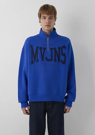 MVJNS Baskılı Mavi Sweatshirt 0S20213-70896
