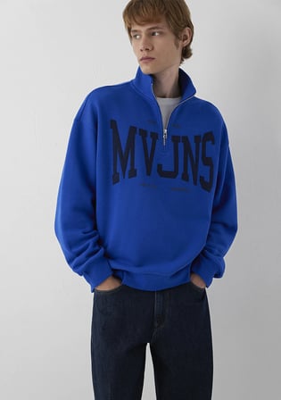 MVJNS Baskılı Mavi Sweatshirt 0S20213-70896
