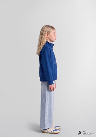 Mavi Logo Baskılı Mavi Sweatshirt 7S20068-70896