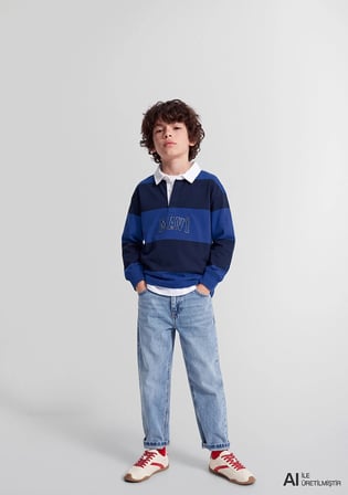 Mavi Logo Baskılı Mavi Sweatshirt 6S20064-85471