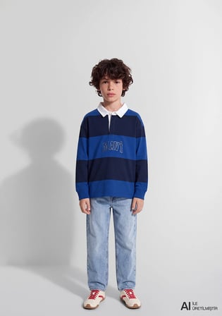 Mavi Logo Baskılı Mavi Sweatshirt 6S20064-85471