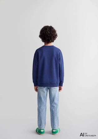 Mavi Logo Baskılı Lacivert Sweatshirt 6S20063-70722