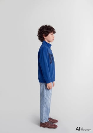 Mavi Logo Baskılı Mavi Sweatshirt 6S20062-70896